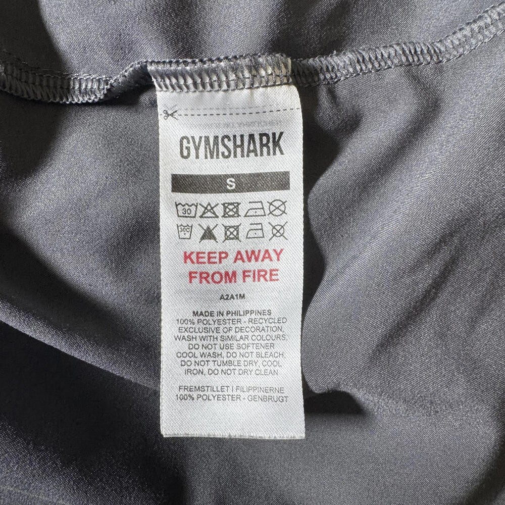 Gymshark Gray Athletic Shorts Small 100% Recycled Polyester 5" Inseam - Picture 5 of 5